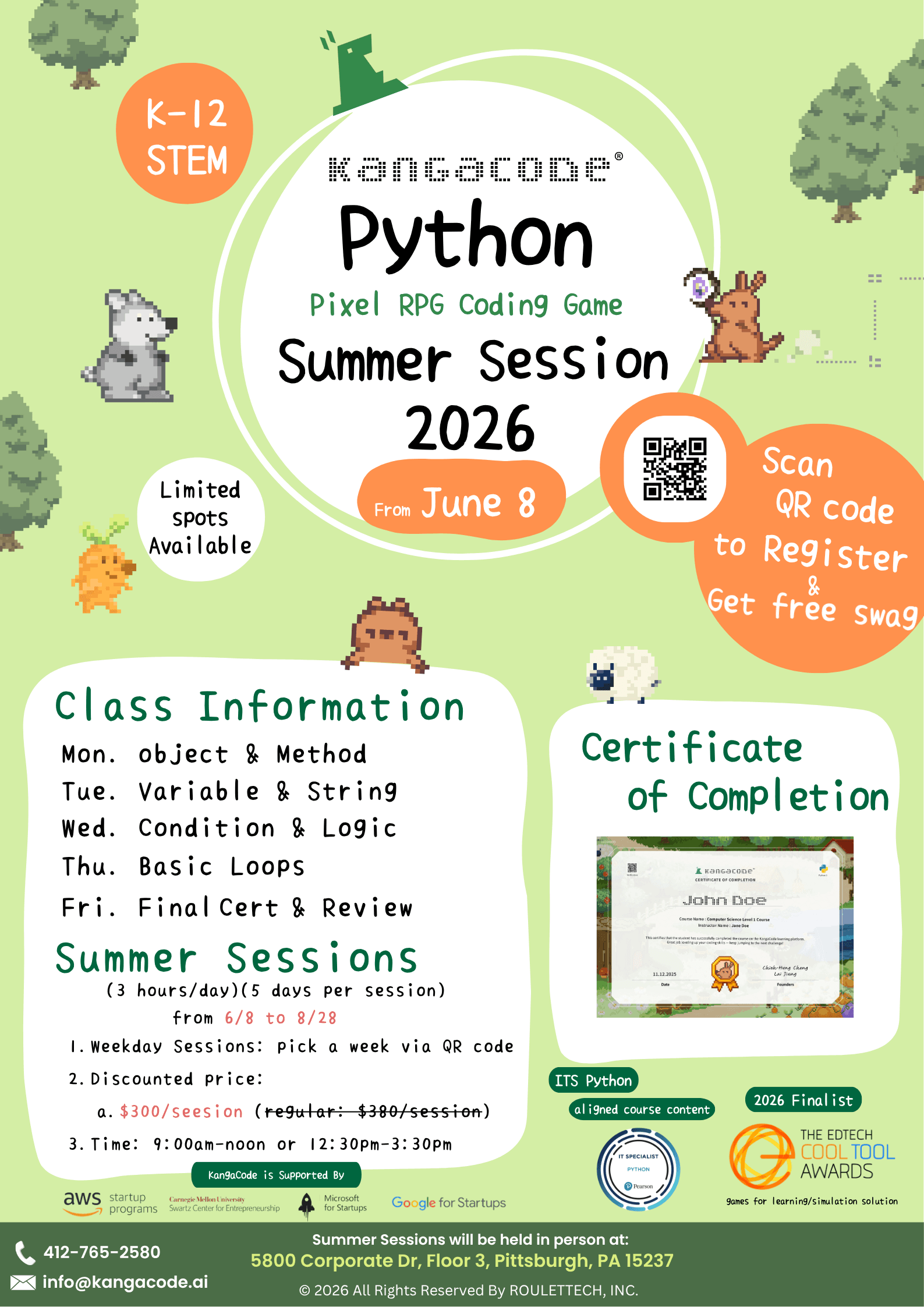 2026 KangaCode Pittsburgh Python Summer Session